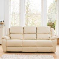 Artemis Home Brookhaven 3 Seat Electric Recliner Sofa in Cream
