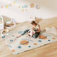 AIYAPLAY Baby Play Mat, Foldable Activity Playmat, Astronaut & Planet Theme