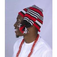 JTAPHRIQUE Men's Traditional Nigerian Wedding Hat For Igbo Men in Red