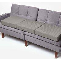 Homescapes Cotton Orthopaedic Foam 3 Seater Booster Cushion in Charcoal