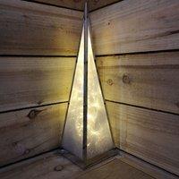 Samuel Alexander 45cm Light up Holographic Christmas Pyramid Decoration with Warm White LEDs
