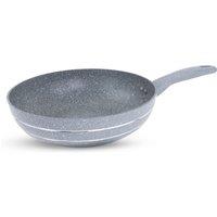 Royalford Forged Aluminium Wok Pan Induction Safe Frying Pan in Grey | Size: Medium