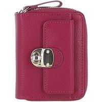 Ashwood Leather Women's Stylish Compact Purse with RFID Protection in Raspberry