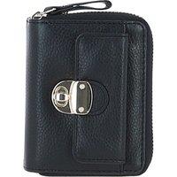 Ashwood Leather Women's Stylish Compact Purse with RFID Protection in Black