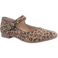 Hush Puppies Women's 'Melissa Strap' Smooth Leather Shoes in Beige | Size: 4