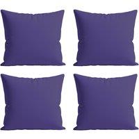 Snug City Waterproof Outdoor Garden Cushion Covers Patio Cushion Cover Cases Square Pack Of 4 in Purple | Size: 60 cm x 60 cm