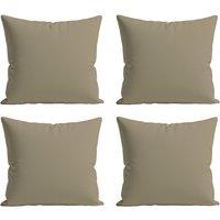 Snug City Waterproof Outdoor Garden Patio Cushion Cover & Inner Square Pack Of 4 in Beige | Size: 60 cm x 60 cm