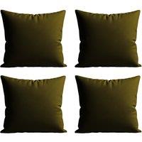 Snug City Waterproof Outdoor Garden Patio Cushion Cover & Inner Square Pack Of 4 in Brown | Size: 60 cm x 60 cm