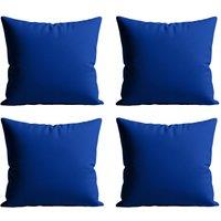 Snug City Waterproof Outdoor Garden Patio Cushion Cover & Inner Square Pack Of 4 in Blue | Size: 60 cm x 60 cm