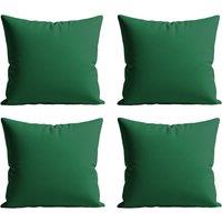 Snug City Waterproof Outdoor Garden Patio Cushion Cover & Inner Square Pack Of 4 in Dark Green | Size: 60 cm x 60 cm