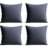 Snug City Waterproof Outdoor Garden Patio Cushion Cover & Inner Square Pack Of 4 in Dark Grey | Size: 60 cm x 60 cm