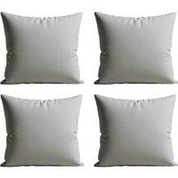 Snug City Waterproof Outdoor Garden Patio Cushion Cover & Inner Square Pack Of 4 in Light Grey | Size: 60 cm x 60 cm
