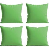 Snug City Waterproof Outdoor Garden Patio Cushion Cover & Inner Square Pack Of 4 in Light Green | Size: 60 cm x 60 cm