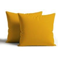Snug City Waterproof Outdoor Garden Patio Cushion Cover & Inner Square Pack Of 2 in Yellow | Size: 60 cm x 60 cm