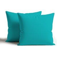 Snug City Waterproof Outdoor Garden Patio Cushion Cover & Inner Square Pack Of 2 in Teal | Size: 60 cm x 60 cm