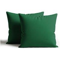 Snug City Waterproof Outdoor Garden Patio Cushion Cover & Inner Square Pack Of 2 in Dark Green | Size: 60 cm x 60 cm