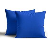 Snug City Waterproof Outdoor Garden Patio Cushion Cover & Inner Square Pack Of 2 in Blue | Size: 60 cm x 60 cm
