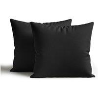 Snug City Waterproof Outdoor Garden Patio Cushion Cover & Inner Square Pack Of 2 in Black | Size: 45 cm x 45 cm