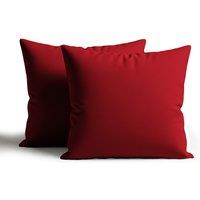 Snug City Waterproof Outdoor Garden Patio Cushion Cover & Inner Square Pack Of 2 in Red | Size: 60 cm x 60 cm