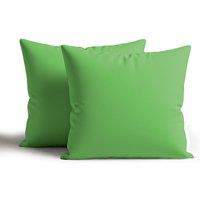 Snug City Waterproof Outdoor Garden Patio Cushion Cover & Inner Square Pack Of 2 in Light Green | Size: 60 cm x 60 cm
