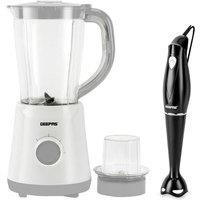 Geepas 500W Jug Blender & 180W Hand Blender Combo set in Grey