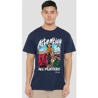 Squid Game - Season Three Attention Anime T-Shirt, Navy | Size: Small