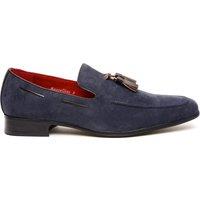 XPOSED Men's Suede Tassel Loafers for Smart Casual Style in Navy | Size: 7