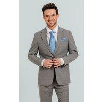 Dobell Men's Light Grey Check 2 Piece Suit | Size: 38L