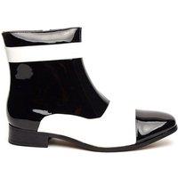 XPOSED Men's Retro & Gatsby Zip Boots 1920s Inspired Style in White | Size: 8