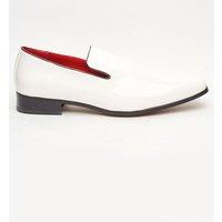 XPOSED Men's Elegant Faux Leather Loafers in White | Size: 7