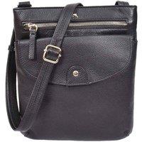 Womens Real Leather Cross Body Bag Small Size Sling Handbag HOL5 Navy