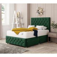 Bed Choices Regency Divan Bed 4 drawers, Mattress & 54 Floor Standing Headboard in Emerald | Size: Small Double