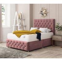 Bed Choices Regency Divan Bed 4 drawers, Mattress & 54 Floor Standing Headboard in Pink | Size: King