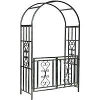 Gr8 Garden Black Metal Garden Gate Wedding Rose Arch Climbing Plant Trellis