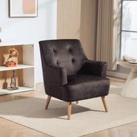 Home Source Arta Accent Chair Armchair Occasional Sofa Modern Upholstered Seating in Grey