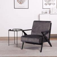 Home Source Cavera Armchair Modern Accent Chair Upholstered Seating Plush Foam in Grey