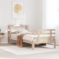 Berkfield Home Bed Frame with Headboard without Mattress 75x190 cm Small Single in Brown