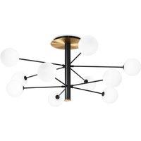 Netlighting Cosmopolitan 10 Arm Multi Arm Semi Flush Ceiling Light Black