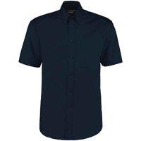 Kustom Kit Men's Oxford Short-Sleeved Formal Shirt in Dark Navy | Size: 21 inches