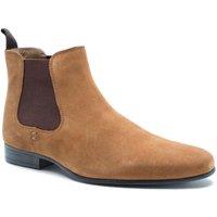 Thomas Crick Men's Stanway Suede Pointed Leather Chelsea Boots in Tan | Size: 9