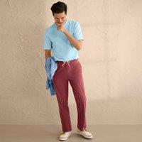 Lands' End Men's Relaxed Chino Deck Trousers in Burgundy | Size: 42XL