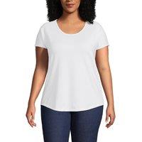 Lands' End Women's Plus Cotton Modal Stretch Jersey T-shirt in White | Size: 28-30