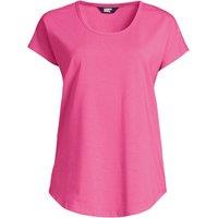 Lands' End Women's Cotton Modal Scoop Neck T-shirt in Pink | Size: 10-12