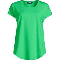 Lands' End Women's Petite Cotton Modal Scoop Neck T-shirt in Bottle Green | Size: 14-16