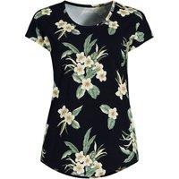 Lands' End Women's Cotton Modal Stretch Jersey T-shirt in True Black | Size: 10-12
