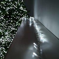 Samuel Alexander 1000 LED 25m Premier TreeBrights Indoor Outdoor Christmas Multi Function Mains Operated String Lights w/ Timer & Clear Cable in Cool