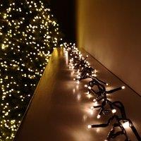 Samuel Alexander 960 LED 12.4m Premier Clusterbrights Indoor Outdoor Multifunction Mains Operated Christmas Cluster Lights with Timer in Vintage Gold
