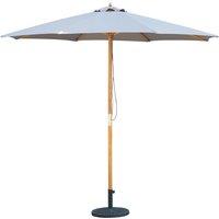 Bali - Wooden Parasol - 2.95m - Hunter Green Weatherproof Fabric