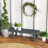OUTSUNNY 1.1M Outdoor Garden Bench Patio Loveseat Fir Wood 2 Person in Grey