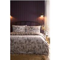 Dreams & Drapes 'Alpine Stag' Brushed Cotton Duvet Cover Set in Natural | Size: Single